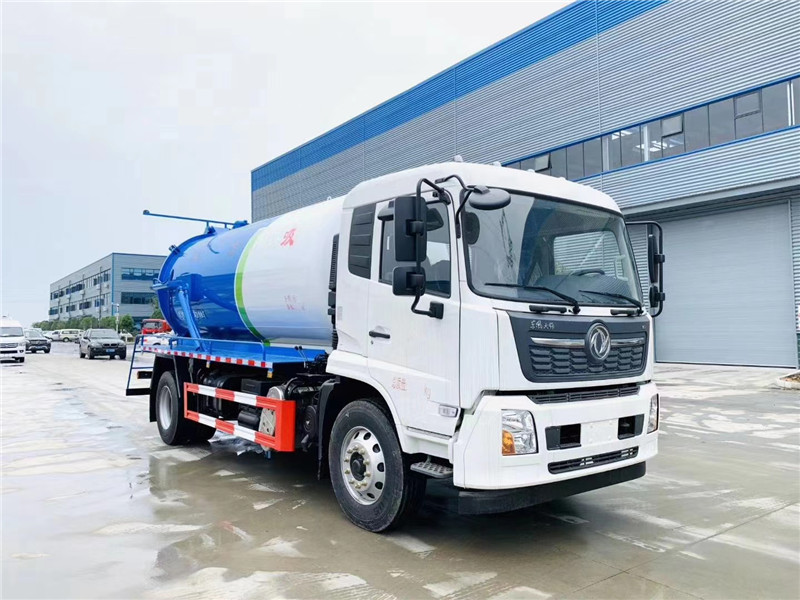 東風天錦12方清洗吸污車可收集、中轉清理運輸污泥、污水